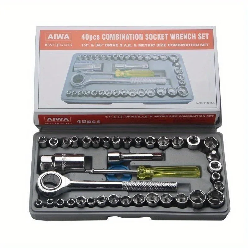 40 Pcs/Set Motorcycle Repair Tool Precision Socket Set Car Wrench Screwdriver Repair Kit Motorcycle Disassembly And Repair Parts