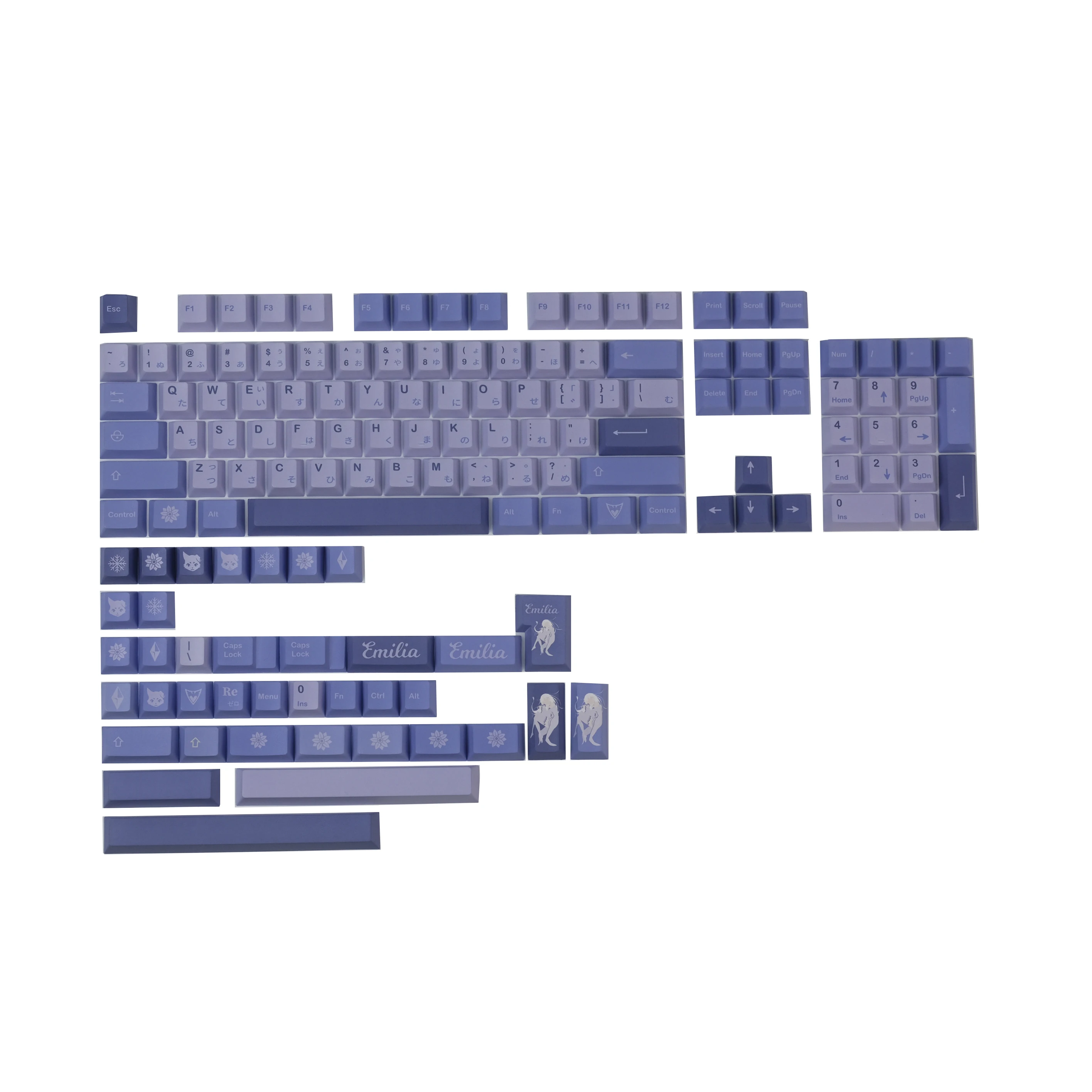 GMK Frost Witch Keycap Set 140 Keys Mechanical Keyboard Cherry DYE- Sublimation PBT Keycaps With 1.75U 2U Shift 7U Space Bar