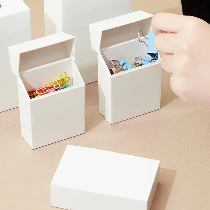 ABS فليب مربع صندوق تخزين متعدد الوظائف الغبار المنظم Photocards الأكمام بطاقة صغيرة فيلم فرز صندوق أبيض بسيط