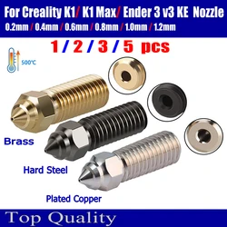 Nozzles For Creality Ender 3 V3 KE/ K1/ K1 Max Nozzle for Genius Pro Vyper K1 Pro Hotend/CR-M4 Nozzle 0.2 0.4 0.6 0.8 1.0 1.2mm