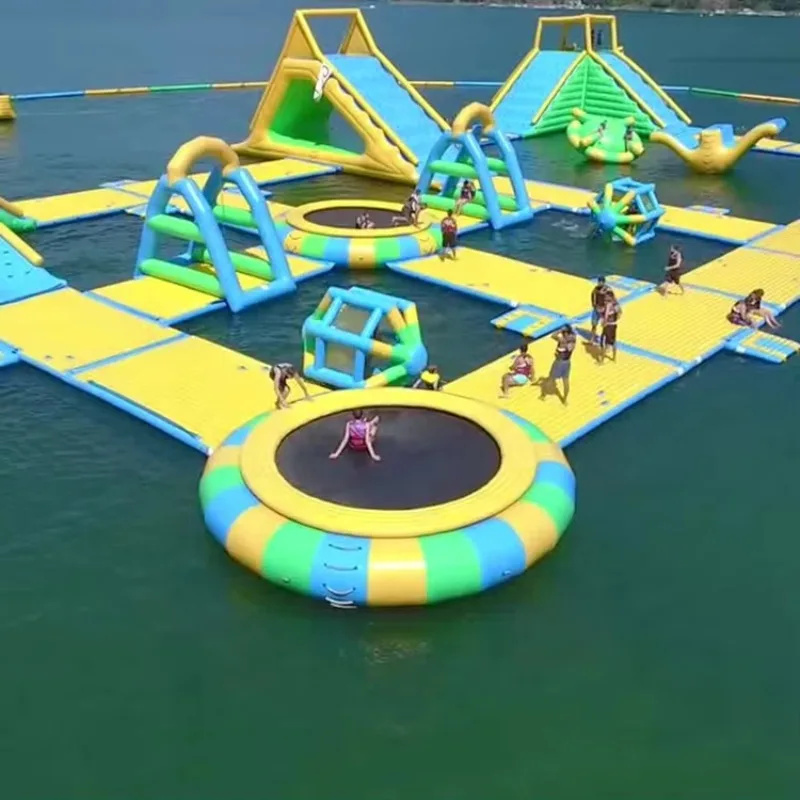 Commercial Good Quality Large Aqua PVC Inflatable Floating Lake Water Park