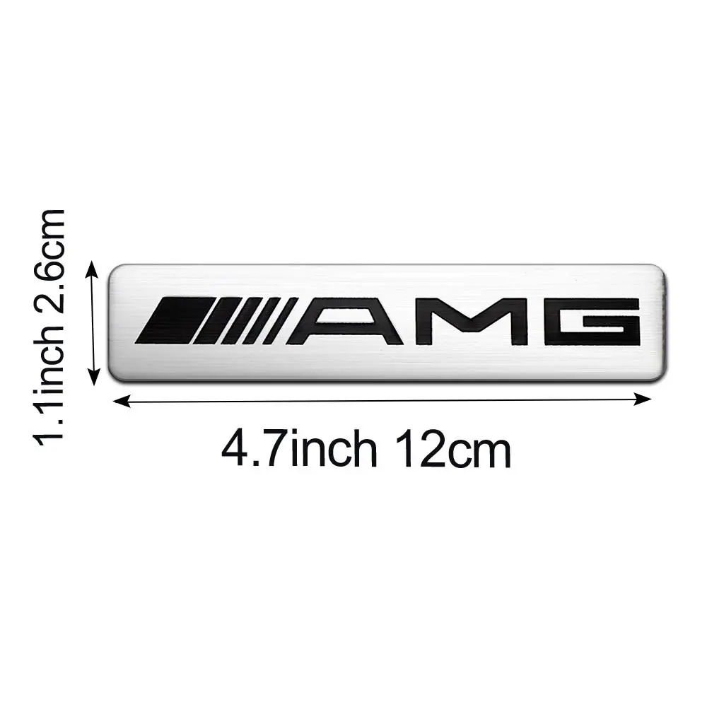 Aluminum Car Side Fender Stickers Alloy Badge Auto Logo Rear Trunk Decals For Mercedes Benz Exclusive AMG W108 W124 W126 4MATIC