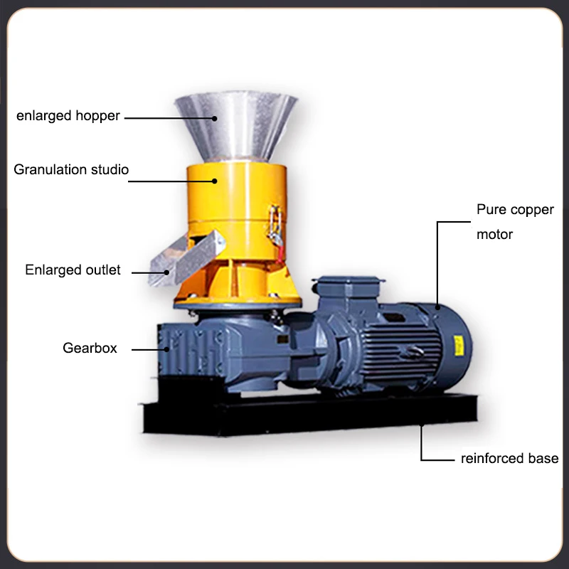 11kw Biomass Granulator Pellet Making Machine Sawdust Fuel Granulator Straw Shell Burning Pellet Production Machine