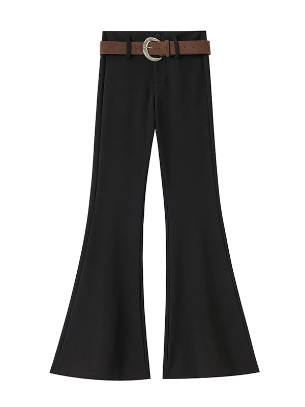 بنطلون نسائي واسع الساق بخصر مرتفع من Bla، موديل ربيع وخريف 2026 الجديد، تصميم أنيق وضيق، بنطلون طويل كاجوال للتنقل اليومي