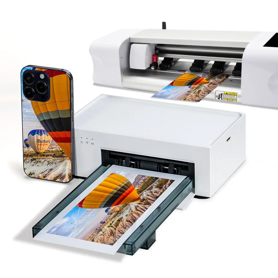 Small Photo Printer Customizable Mobile Phone Back   Sticker Printer for Screen Protector Cutting Machine