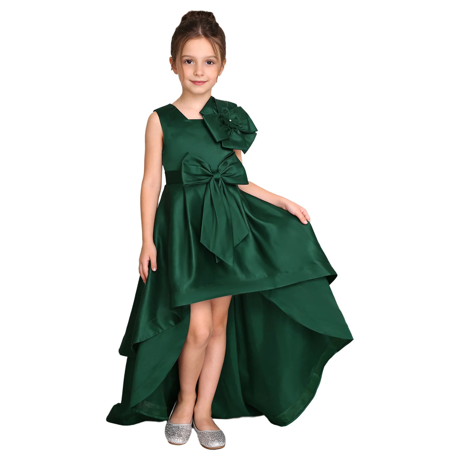 Junior Bridesmaid Dress Kids Elegant Pageant Dresses for Girls Princess Costume Flower Girl Evening Formal Wedding Party Gown