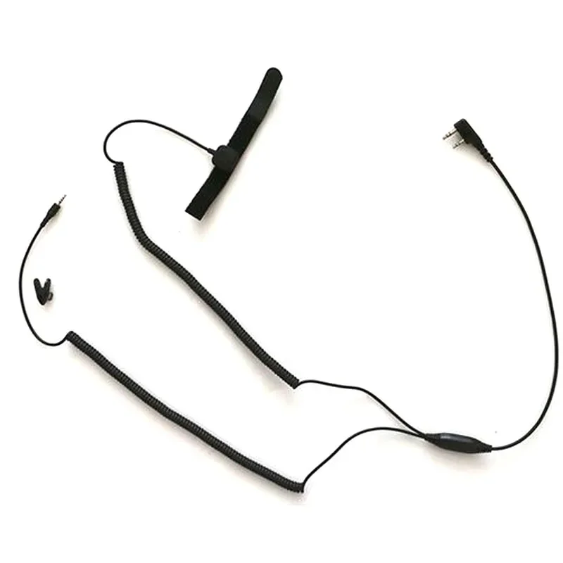 Capacete Bluetooth Headset com cabo de separação, Walkie Talkie portátil, Baofeng UV5R, UV-5R, tipo K, V3, V6, V8