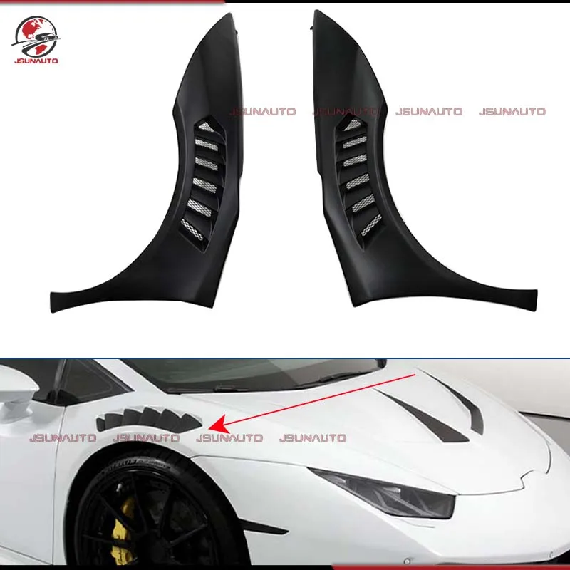 ﻿  Vors Style Carbon Fiber Side Fender For Lamborghini Huracan EVO Fiberglass Front Fender Mudguard Vent LP580 LP610 Modify Part