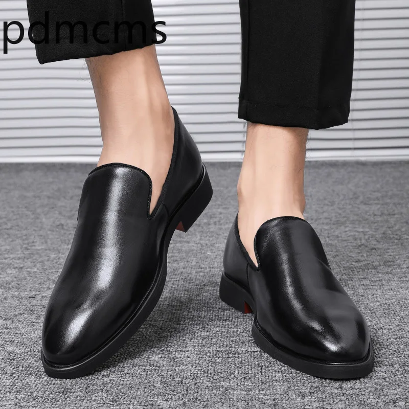 Zapatos de hombre, calzado de moda para la oficina, zapatos de cuero para ocasiones formales, nuevos y cómodos, zapatos de vestir para hombre, disponibles en tallas grandes, tipo mocasín, zapatillas para hombre.