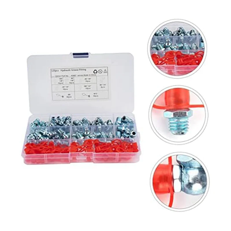 

A76K 120 шт./компл., листовая пружинная гайка, смазочные фитинги, смазочные муфты, смазочные фитинги, гидравлическая смазка Zerk, простая установка, простота в использовании