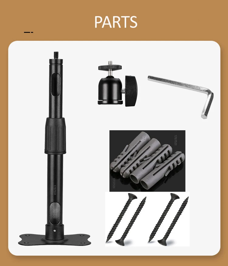 PMA-M2 270-420 مللي متر 420-710 مللي متر 10 كجم 5 كجم 6 كجم قاعدة معدنية الألومنيوم أنبوب الاستخدام المزدوج العارض جدار سقف جبل مع المسمار 1/4 بوصة