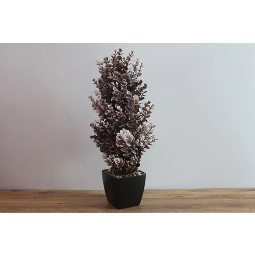 Eszey Home In Pots Artificial Boxwood Tree Brown-White