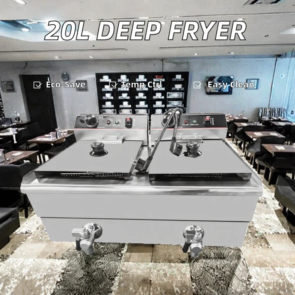 Ticari Elektrikli Çift Derin F - Electric Fryer Commercial 20L incelemesi ve fiyatı
