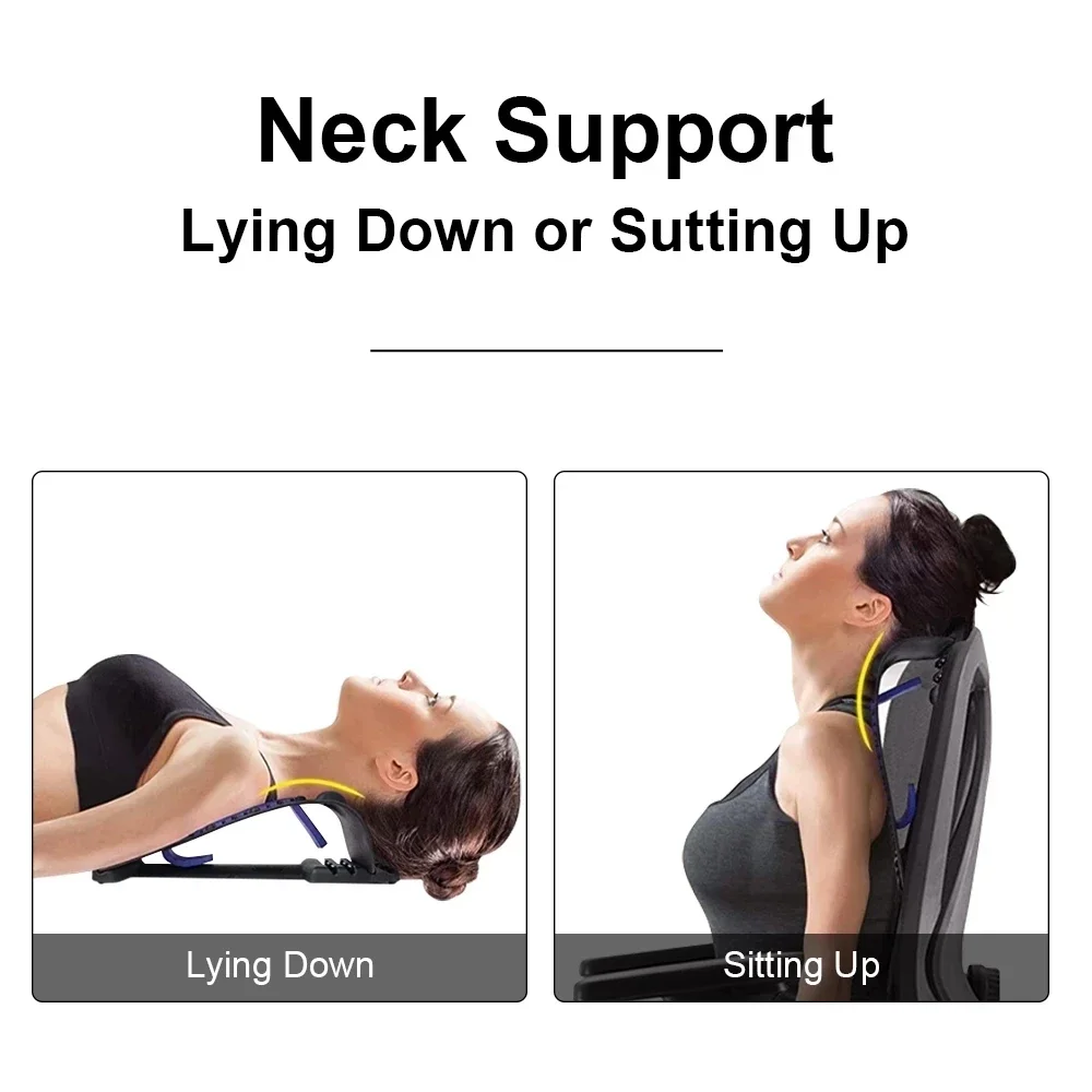 4 Level Neck Stretcher Adjustable Cervical Support Device Lumbar Vertebra Stretching Massager Muscle Relaxation Assistance Tool