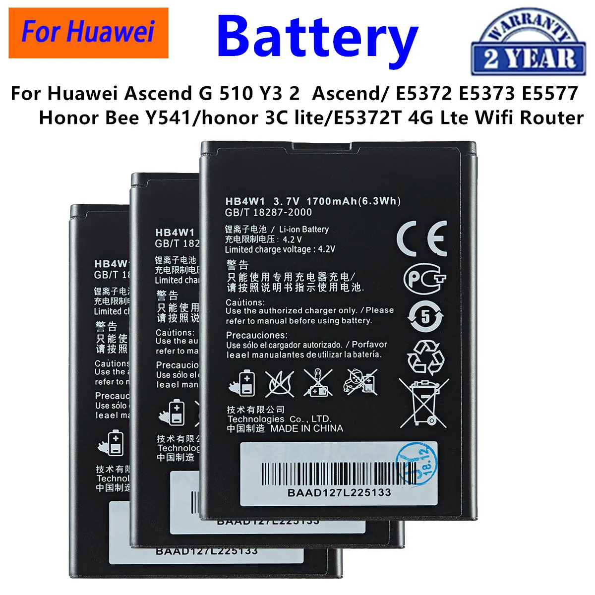 

100% оригинальный аккумулятор HB4W1H HB4W1 1750 мАч для Huawei Ascend G510 G520 G525 Y210 Y530 U8951 T8951 Bateria для телефона