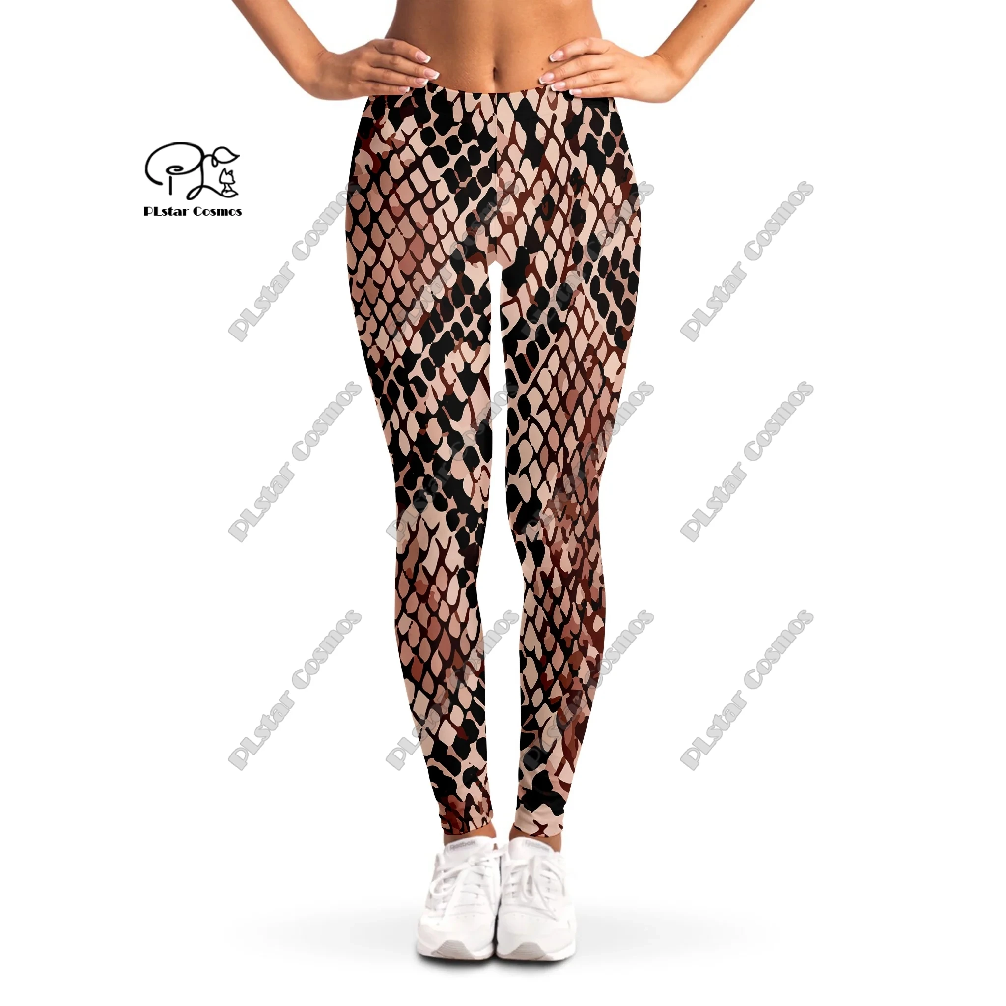 PLstar Cosmos Plus Size Dames 3D-geprinte Wildlife Python Cartoon-legging Sportlegging voor dames