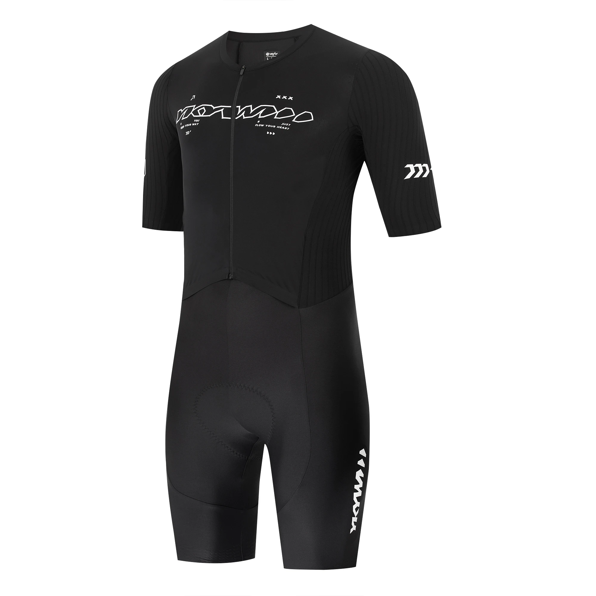 YKYWBIKE Einteiliger Radsport-Skinsuit Italien 200kg/m³ Elastische Interface-Polster Aerodynamisches Rennrad-Set Fahrradbekleidung – Detail 32
