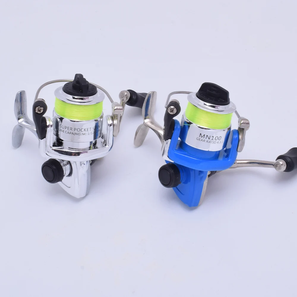 1 Stück Mini-Angelrolle aus Edelstahl mit 4,3:1 Übersetzungsverhältnis, korrosionsbeständig für Salzwasser- und Süßwasser-Spinnangeln – Detail 9