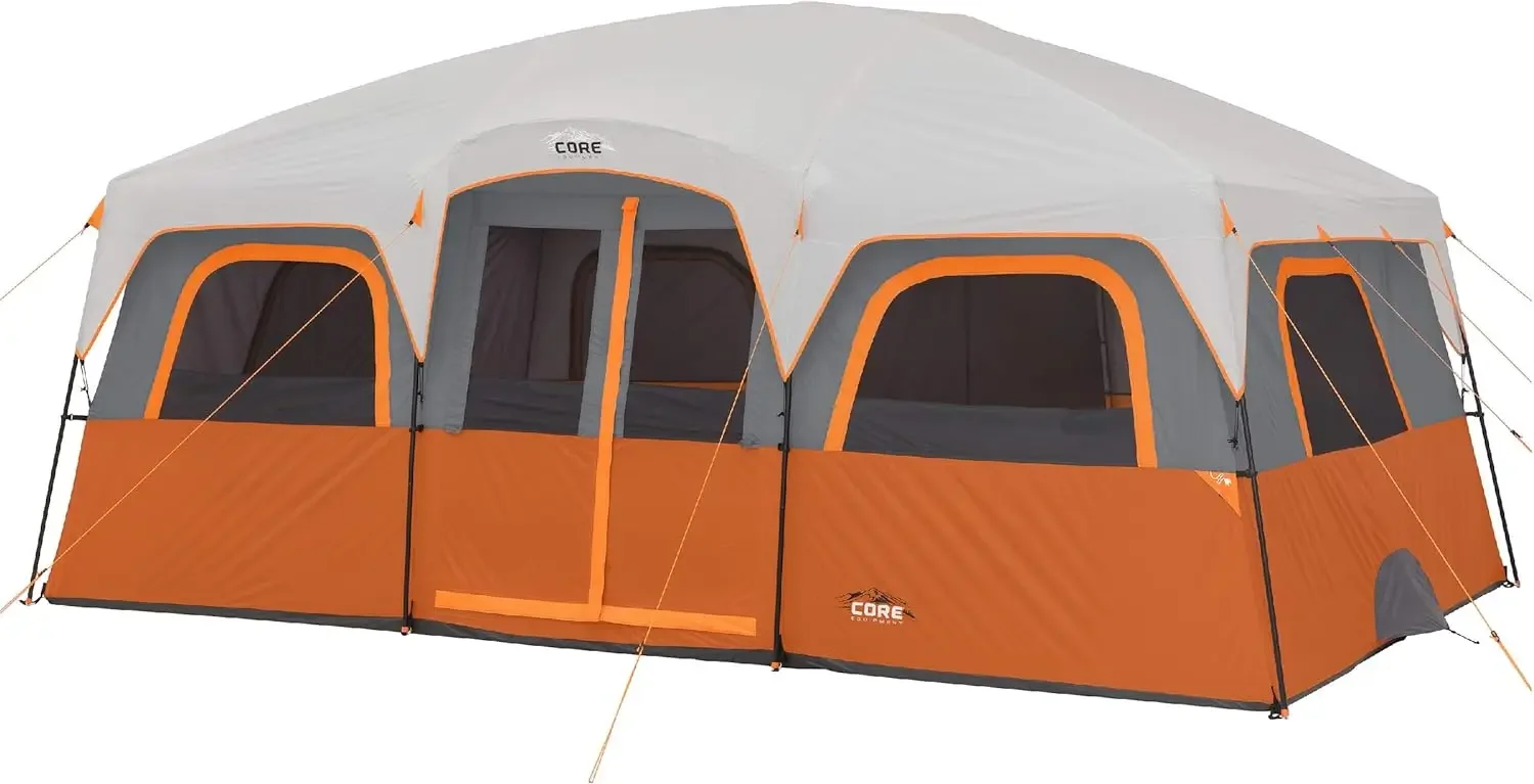 CORE 12-Tente de camping multi-pièces pour le camping familial en plein air, cabine portable, tente debout avec rangement