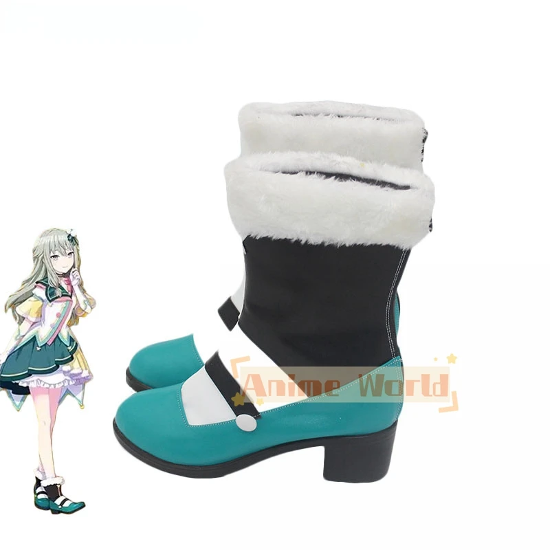 Kusanagi Nene Cosplay Shoes PU Leather Shoes Halloween Carnival Boots Cosplay Props Custom Made