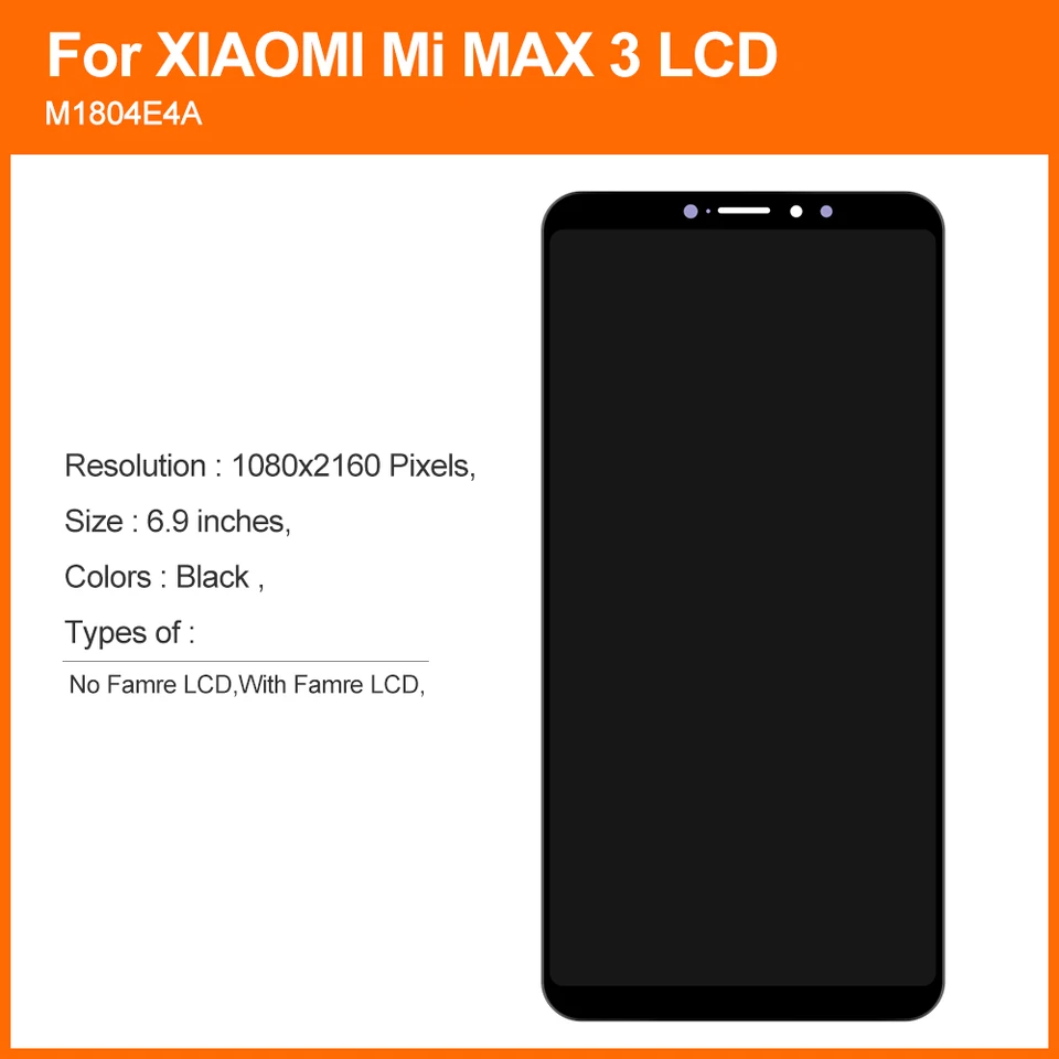 6.9 LCD Display for Xiaomi Mi Max 3
