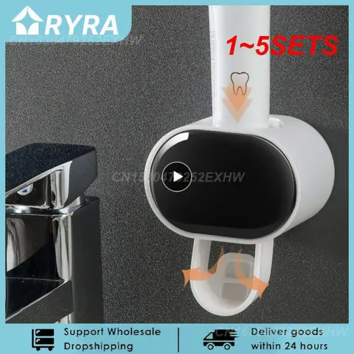 위생적인 자동 치약 짜는 기계, 공간 절약, 현대 크리에이티브 페이스트 짜는 기계, 편리한 시간 절약, 내구성, 1 ~ 5 세트  Best5