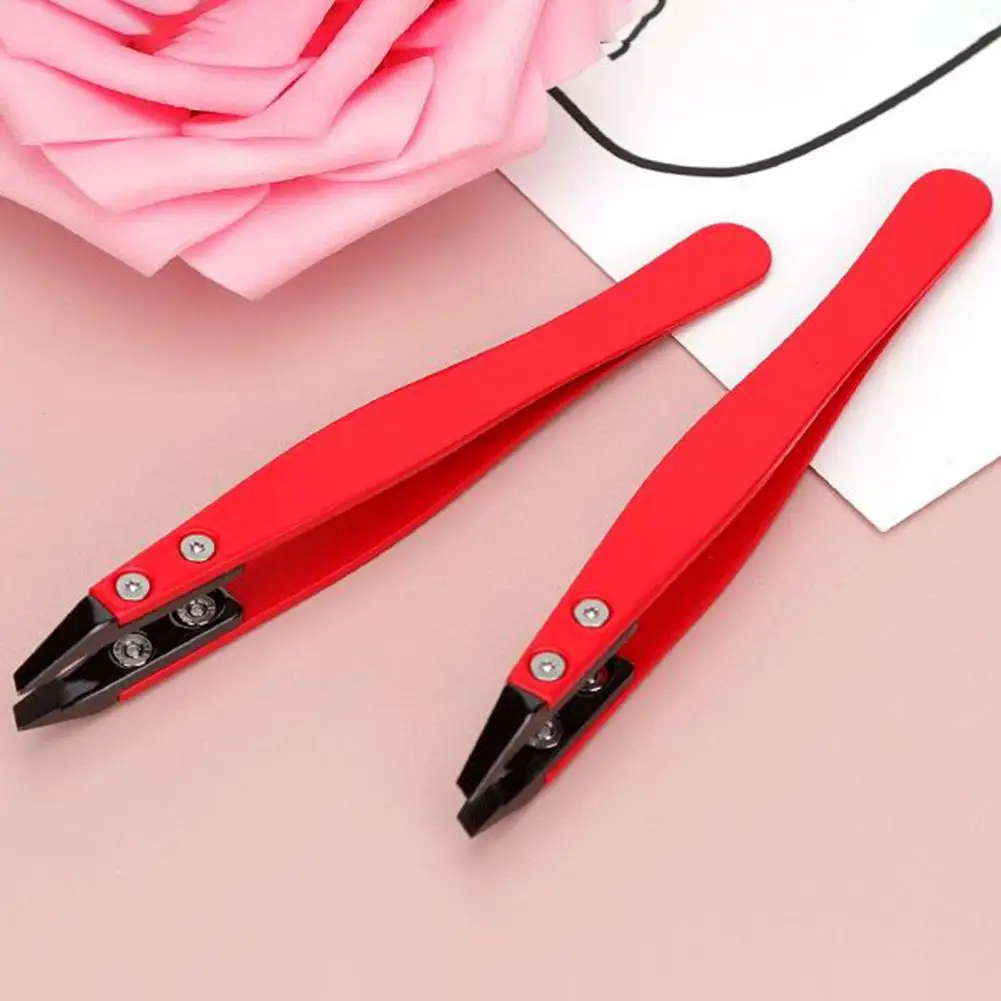 Durable Eyebrow Hair Clip Ergonomic Eyebrow Clip Compact Size Slant Pointed Eyebrow Trimmer Hair Clip  Remove Hair