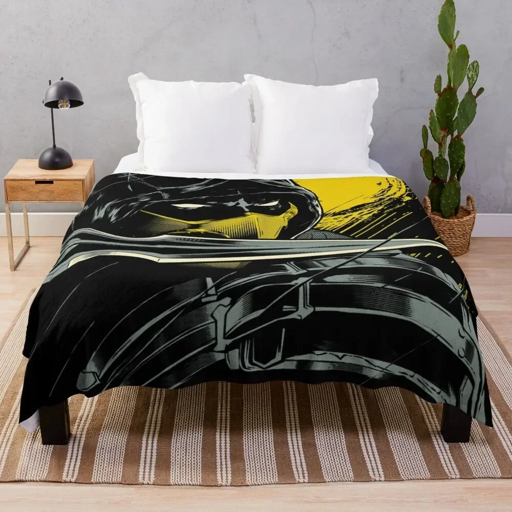 Mortal Kombat Scorpion Serious Ninja Throw Blanket Bed linens Vintage decorative Plaid Blankets