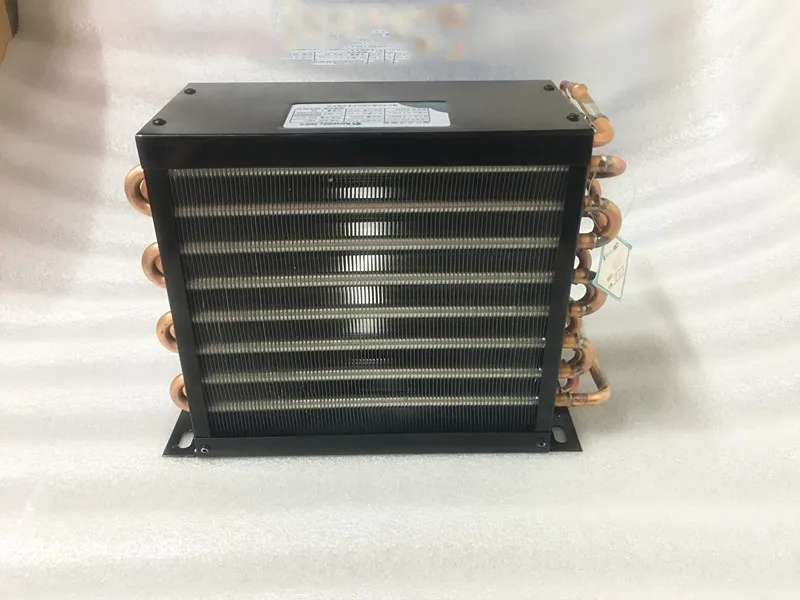 3/8 horse condenser with fan refrigerator cold air cooling heat exchanger copper tube aluminum fins