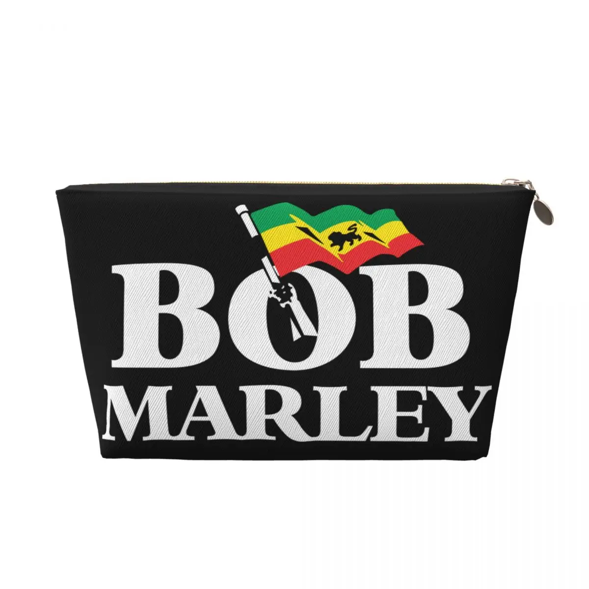 Custom Jamaica Singer Reggae Rock Bob Marley Makeup Bag for Women Travel Cosmetic Organizer Fashion Storage Toiletry Bags