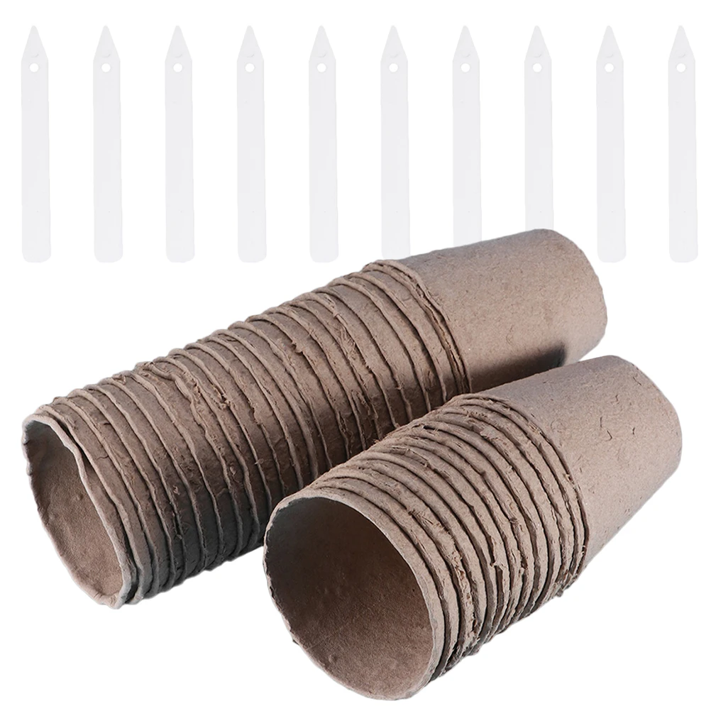 

40pcs Nursery Biodegradable Paper Planting Starter Seedling Pots Garden Growing Container Flower Vegetable Indoor Pulp Pot