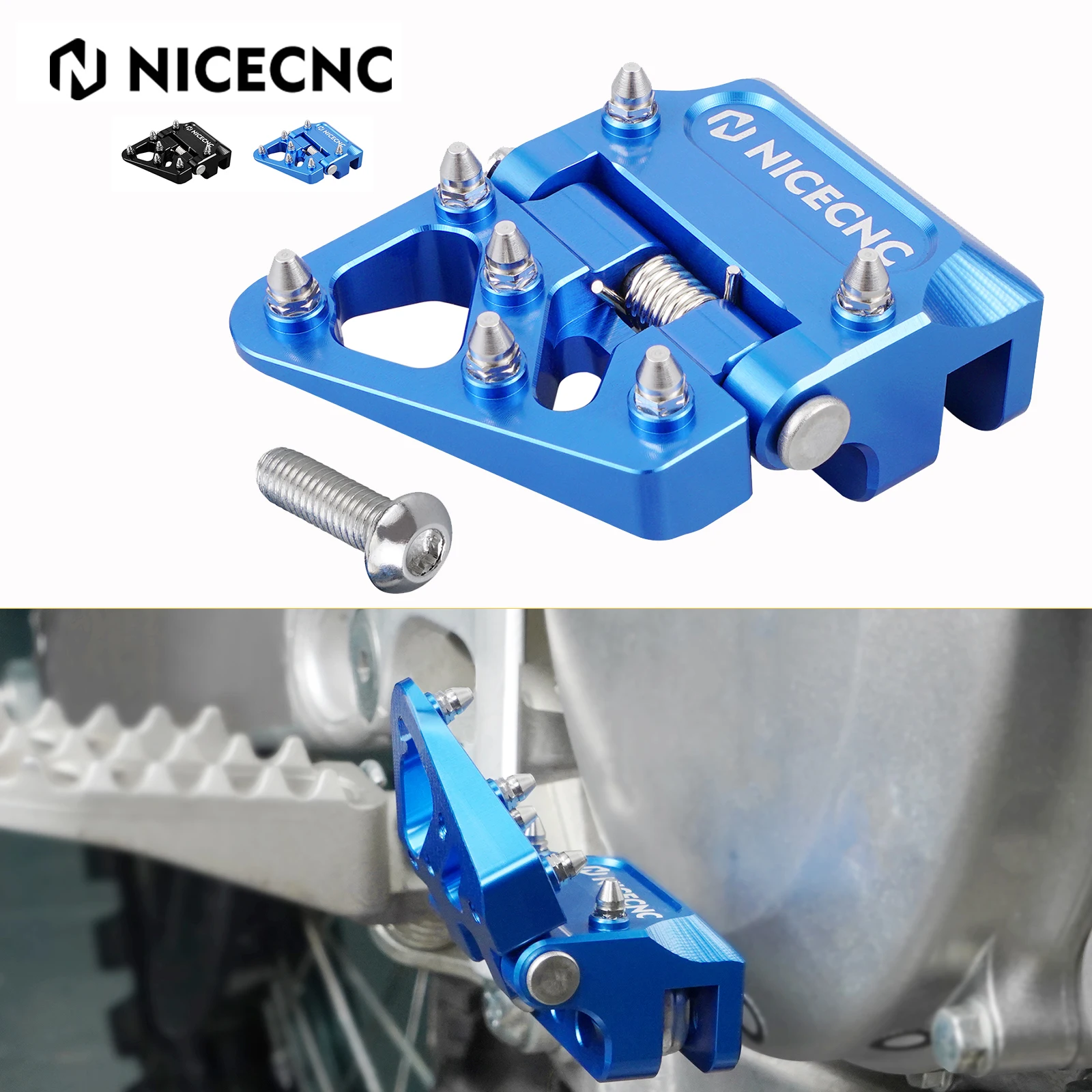 

NICECNC For Yamaha YZ250F WR250F YZ125 YZ250 WR400F WR426F YZ 250F 125X 250X 400F 426F Rear Brake Pedal Step Plate Tip Motocross