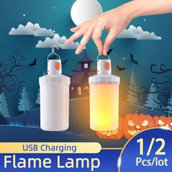 USB DC 5V rechargeable LED lamp simulates flame effect lamp realistic flame atmosphere lamp Yard LED Camping Lights Decoration