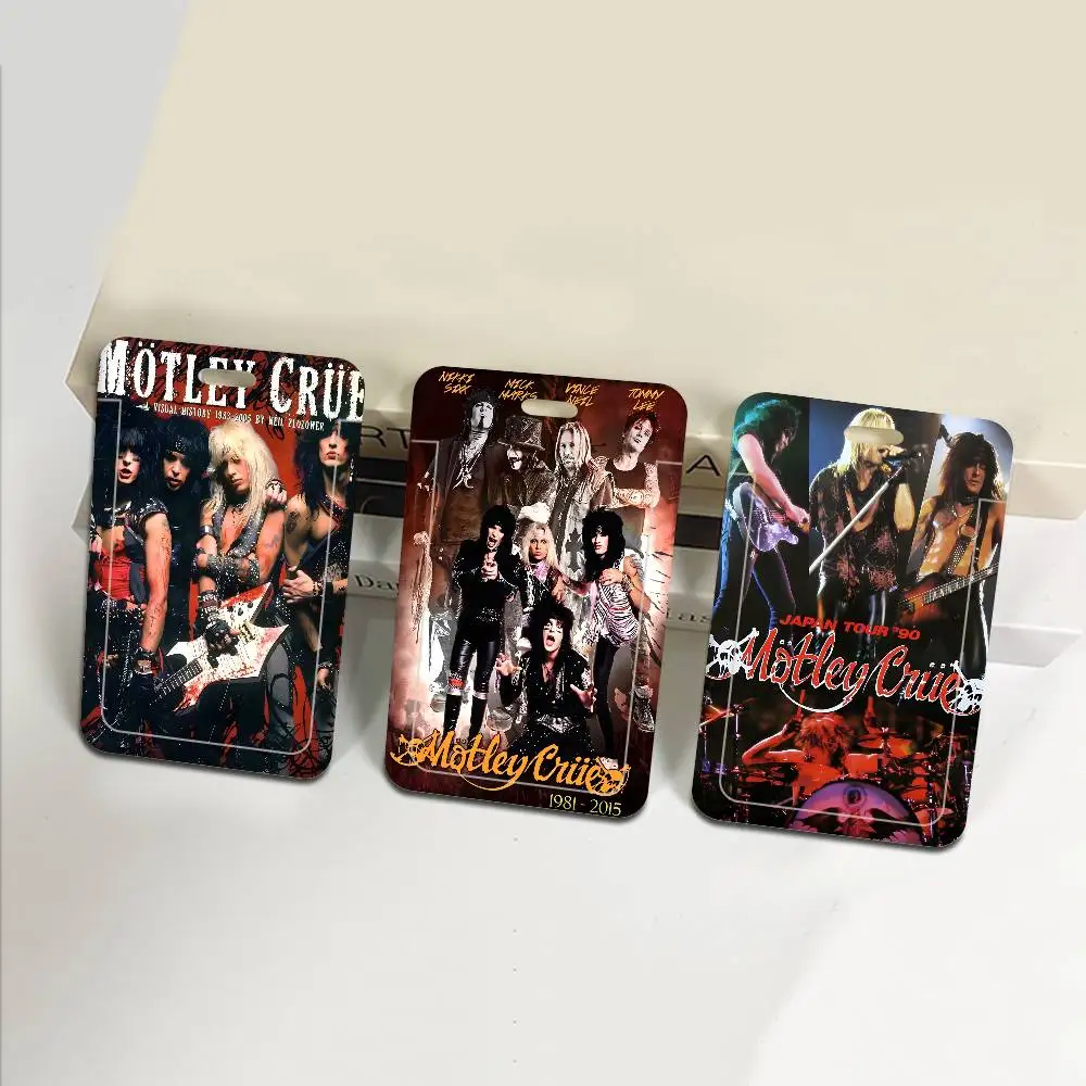 Popular Band Motley_Crues-Retro Unisex Work ID Card Holder Lanyard Badge Holders Business Exhibit School Strap Neck Hang