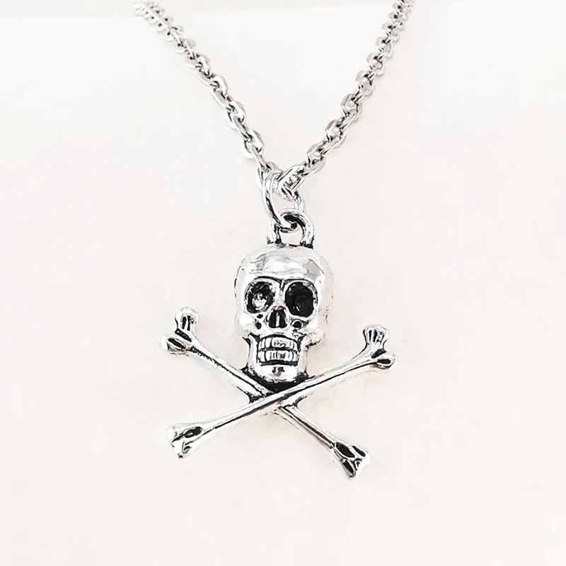 Skull Pendant Necklace for Women Men Vintage Chain Grunge Jewelry Goth Gothic Accessories Choker Y2k Aesthetic Fairy Star