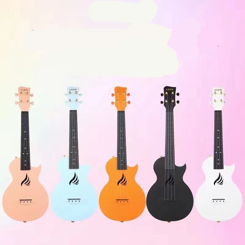 Carbon Fiber Ukulele for Beginner, Beginner Kit with Case, Hawaii Mini Guitar, Carbon Fiber, 23 Inch