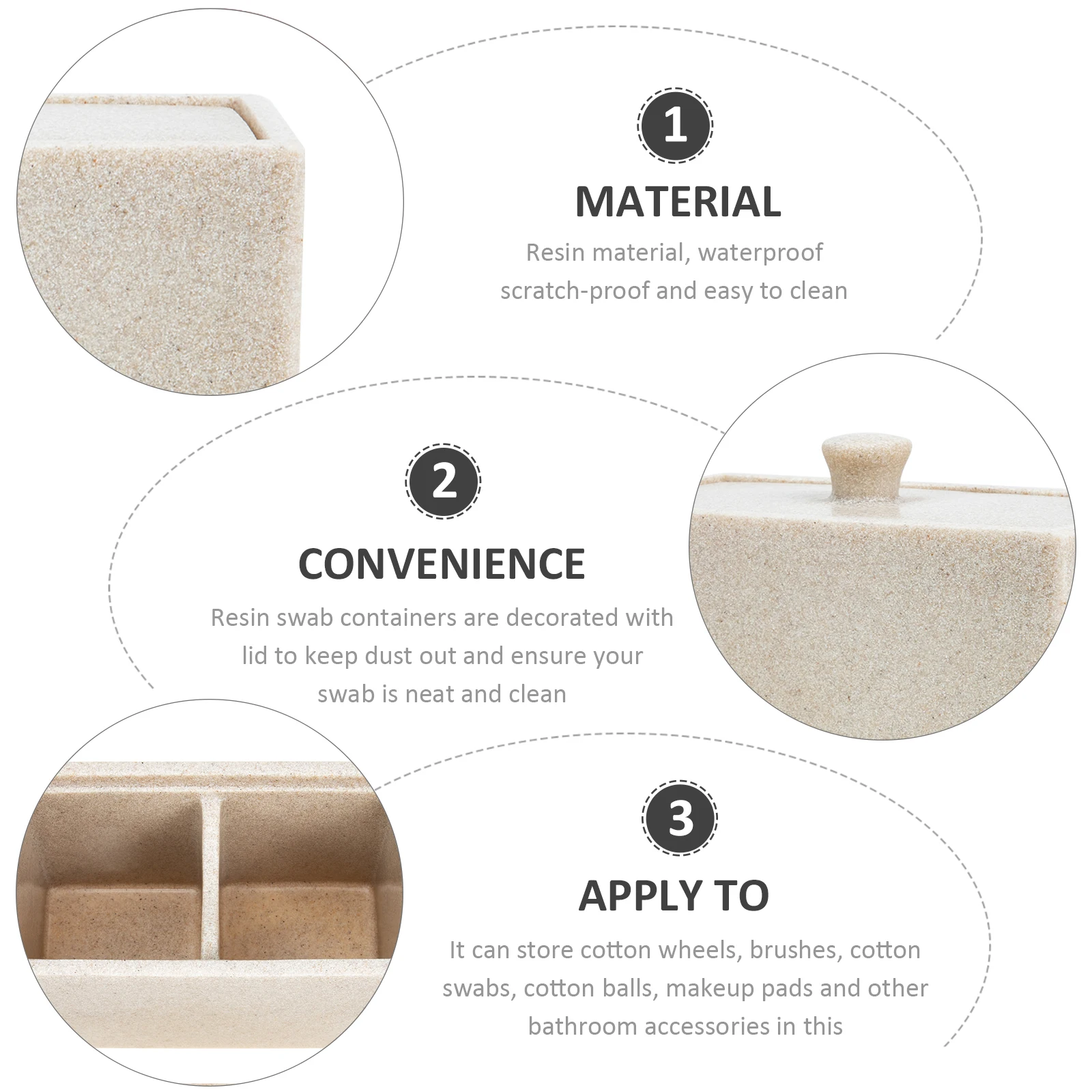 

2 Compartments Lidded Cotton Pad Box Dust-Proof Makeup Cotton Organizer Swab Storage Case For Swabs Balls Applicators Holder