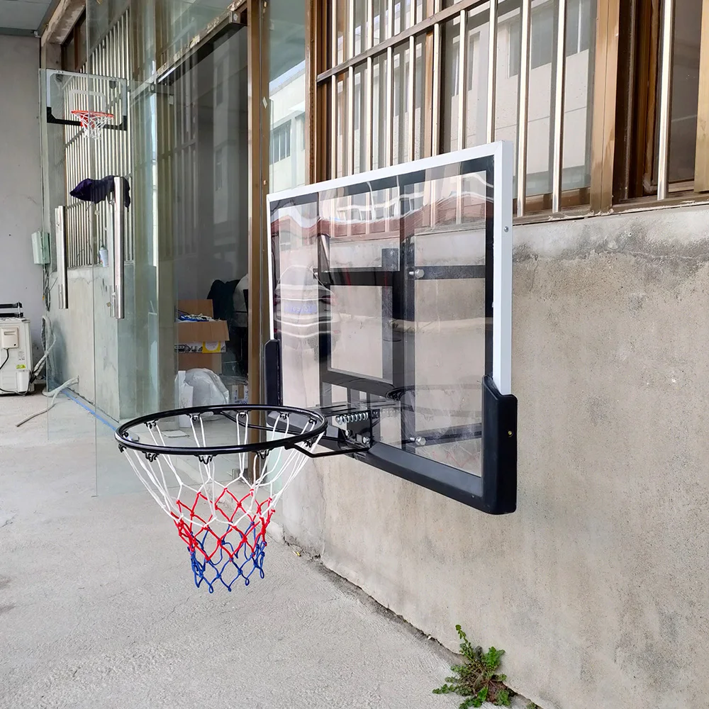 Высококачественная портативная баскетбольная подставка для ПК 122 х 82 см, обруч для взрослых, стандартное спортивное оборудование для занятий спортом на открытом воздухе, настенное крепление