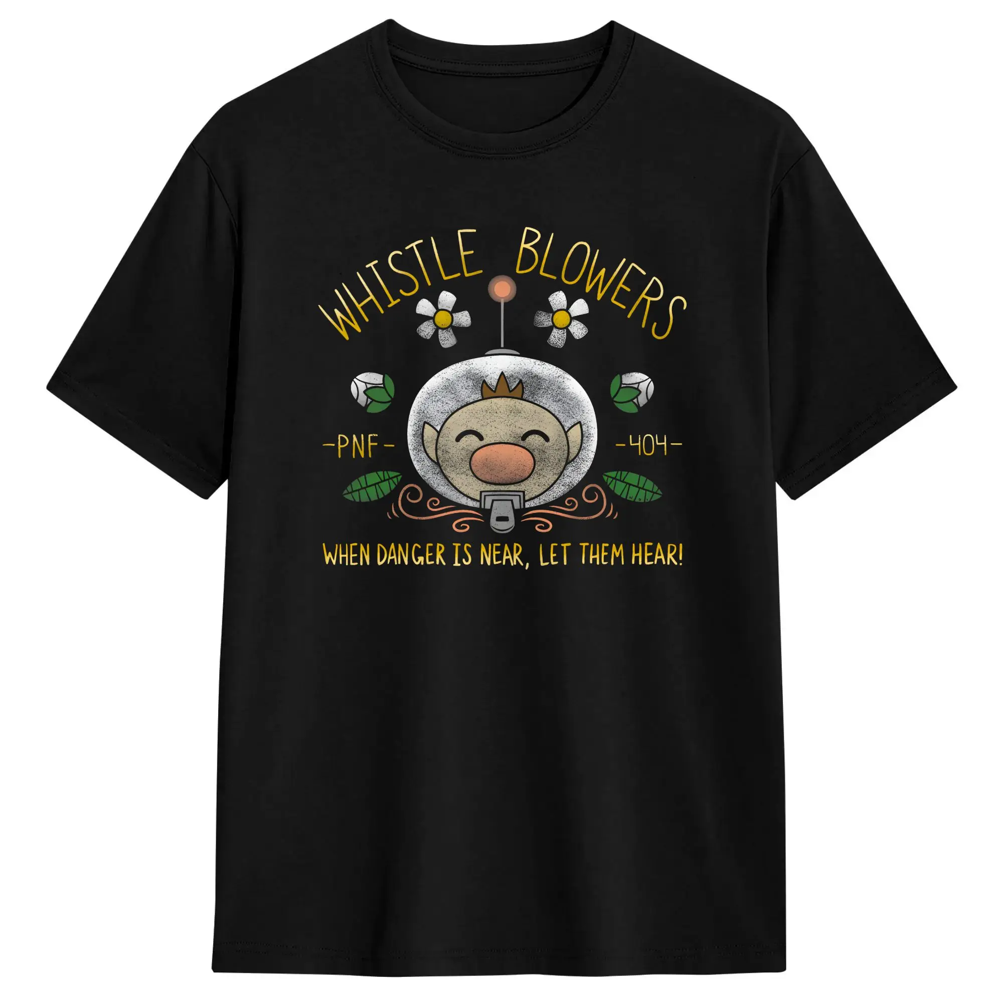 Whistle Blower  T-Shirt Summer Pikmins Cotton T-Shirts For Men Casual Tee Shirt Short Sleeve Streetwear Clothes