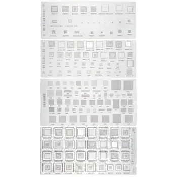 Stencil BGA universale 4 pezzi per MTK MSM Samsung Huawei Xiaomi iPad CPU RAM PM Power IC Reball Pin BGA modello di calore diretto