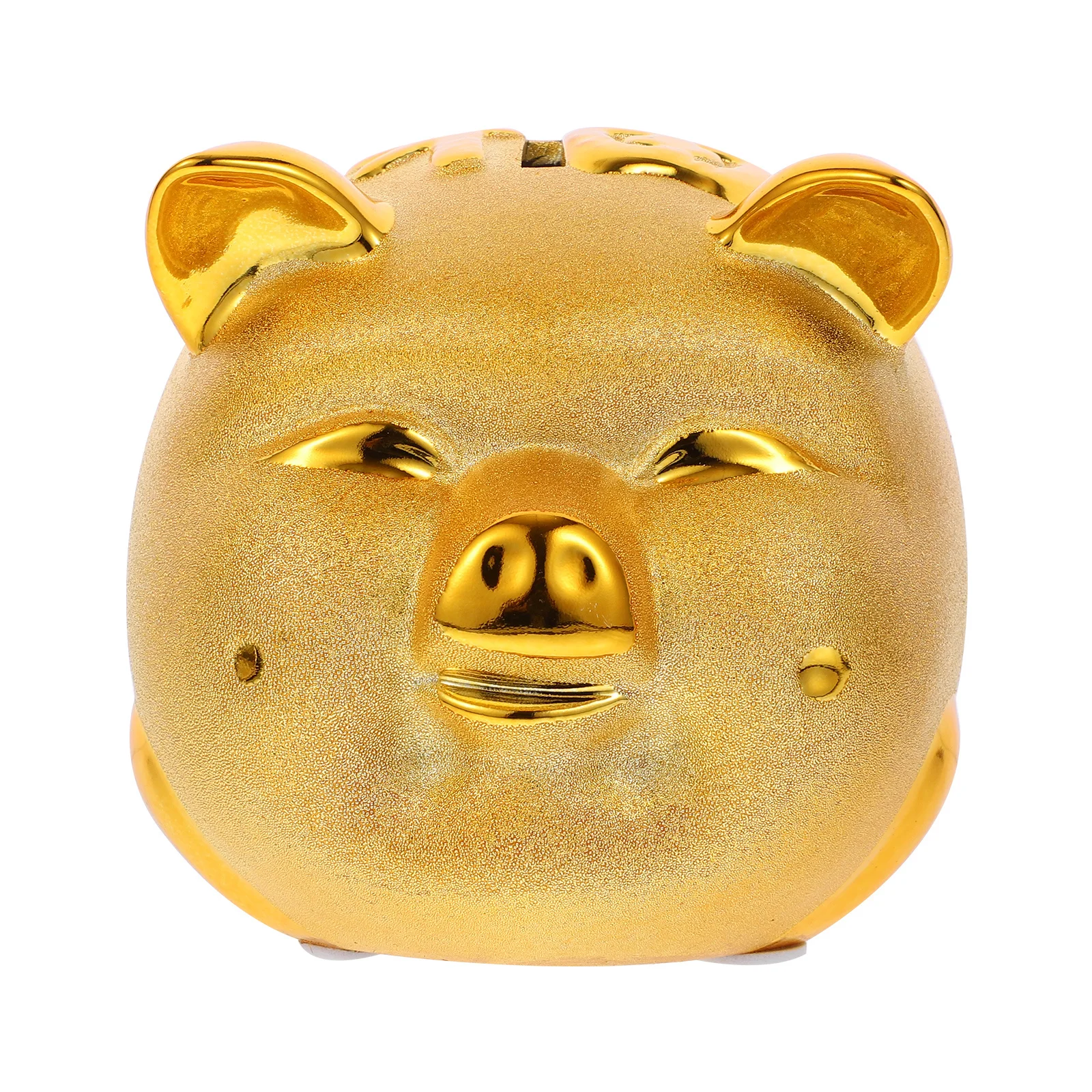 

Cute Golden Resin Piggy Bank for Kids Coin Storage Box Birthday Gift Home Desk Ornament Money Saver Piggy Bank for Coin Sotrage