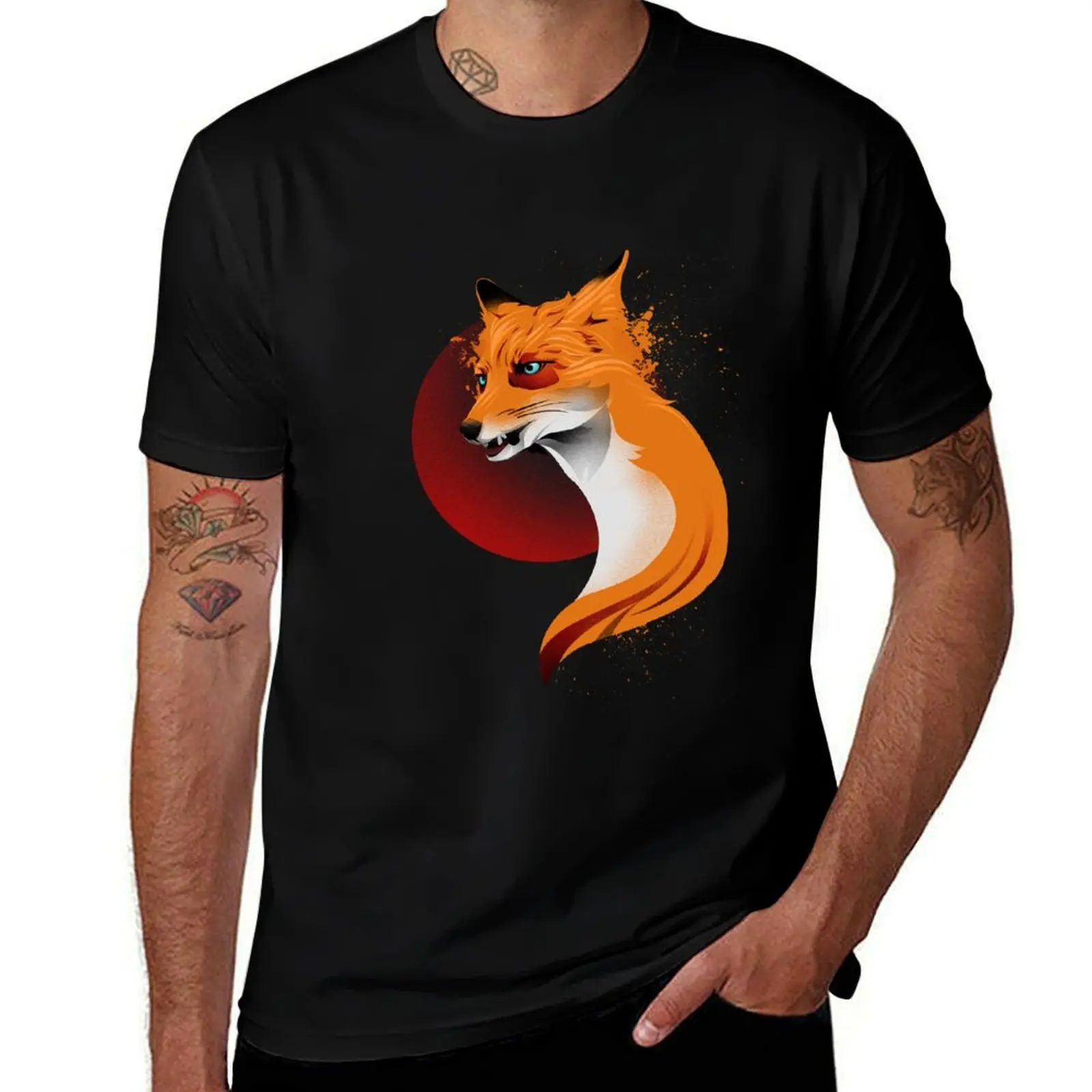 

Kitsune T-Shirt t shirts for man pack cotton cotton t shirt pack man t shirt luxury T-shirt