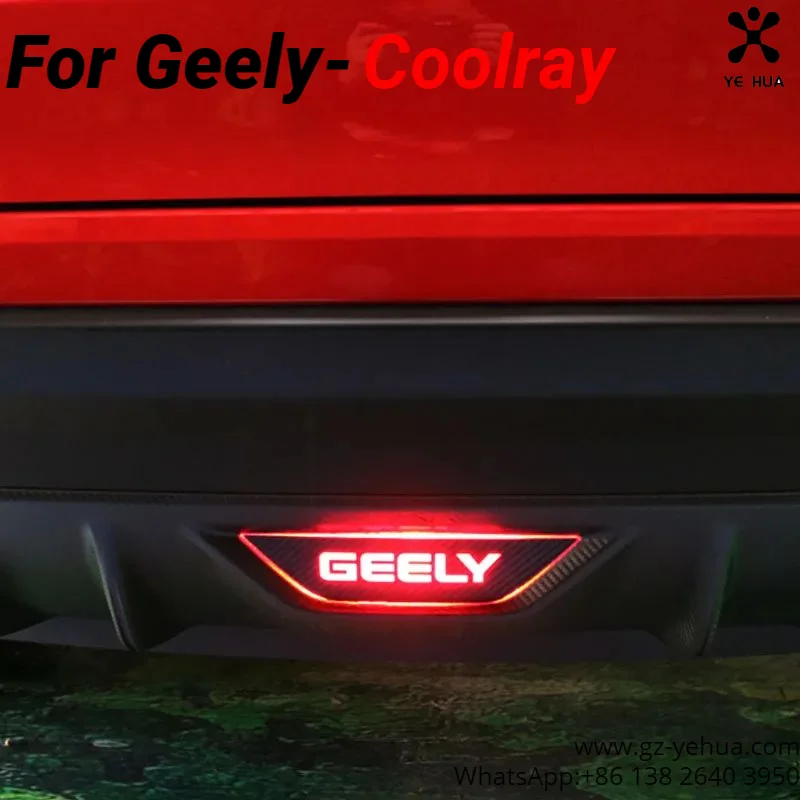 For Geely Coolray 2018-2021 BinYue Rear Fog Light Sticker Car Tail Light Sticker Accessories for Vehicles Accessories