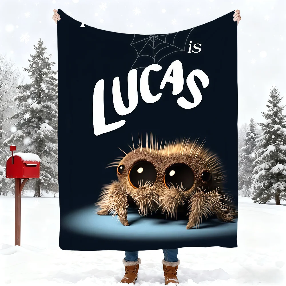 Cartoon Cute L-Lucas the Spider Blanket Blanket for Home Bedroom Bed Sofa Picnic Travel Office Cover Blanket Kids