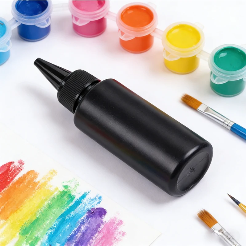 

20 шт. пустых пластиковых бутылочек-тюбиков черного цвета объемом 30-500 мл, портативные, многоразовые, для клея, смолы, чернил, краски, для DIY-проектов