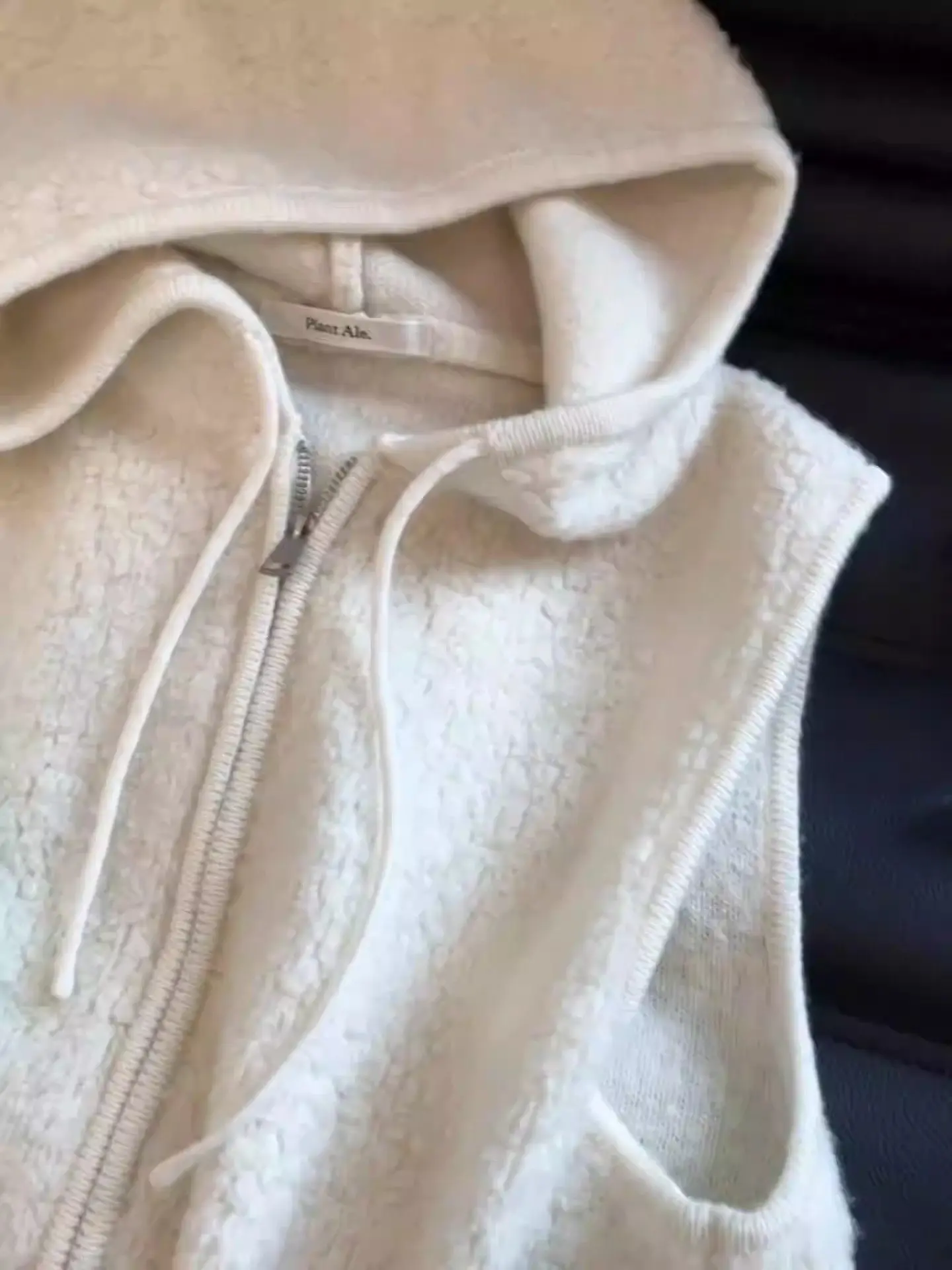   Damska kamizelka z dzianiny z kapturem, z futra jagnięcego, codzienna, uniwersalna, wyszczuplająca, elegancki design, zimowa odzież wierzchnia.