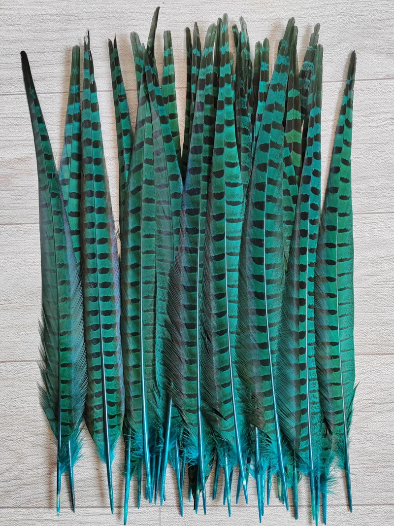 

16-18 "40-45 см небесно-голубой окрашенный воротник с хвостом фазана, перья для поделок, длинные перья с хвостом, одежда для свадьбы, карнавала