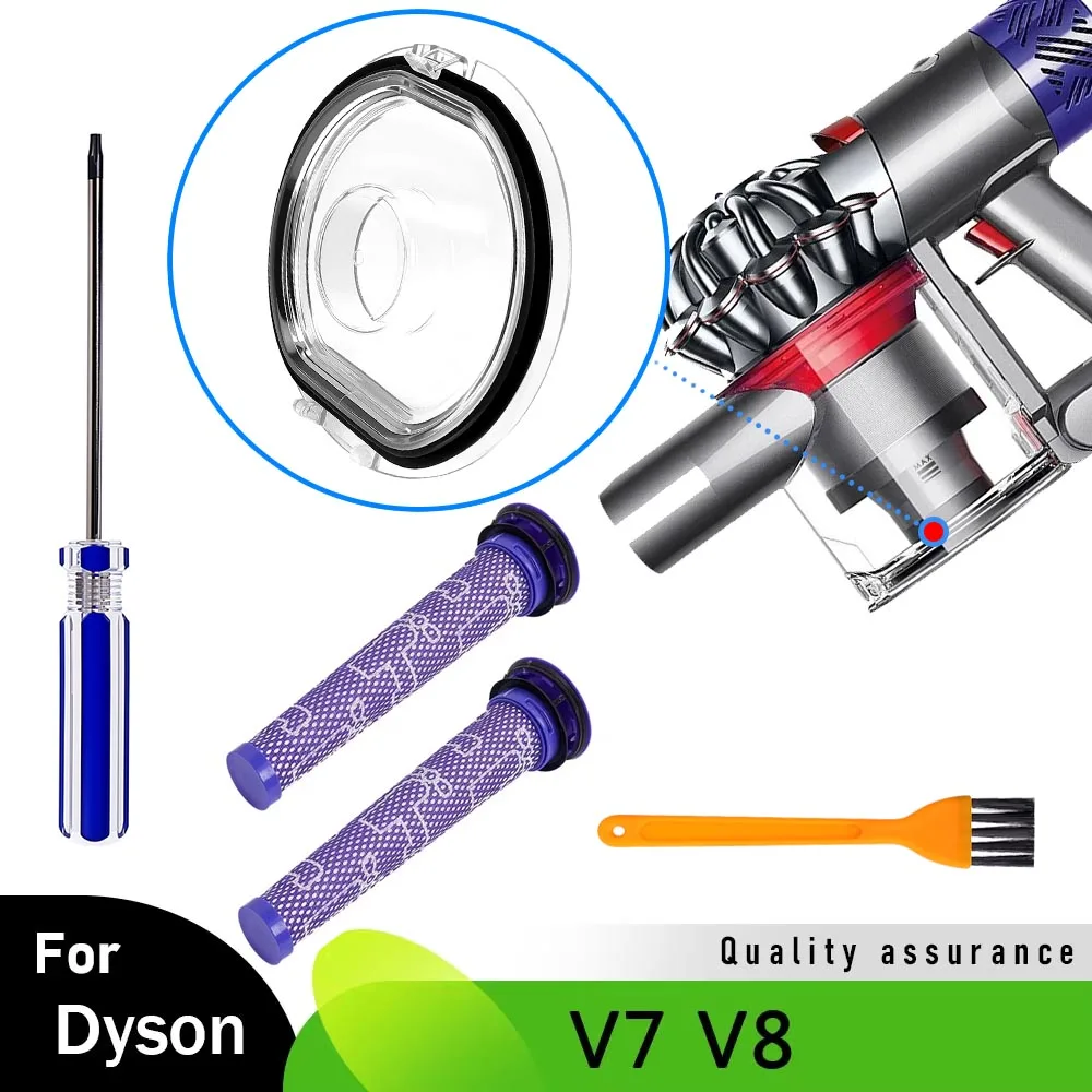 Dustbin Lid Cap for Dyson V8 Vacuum Cleaner for Dyson V7 Part Dust Bucket Cover Dust Box Lid with Sealing Ring Accessories