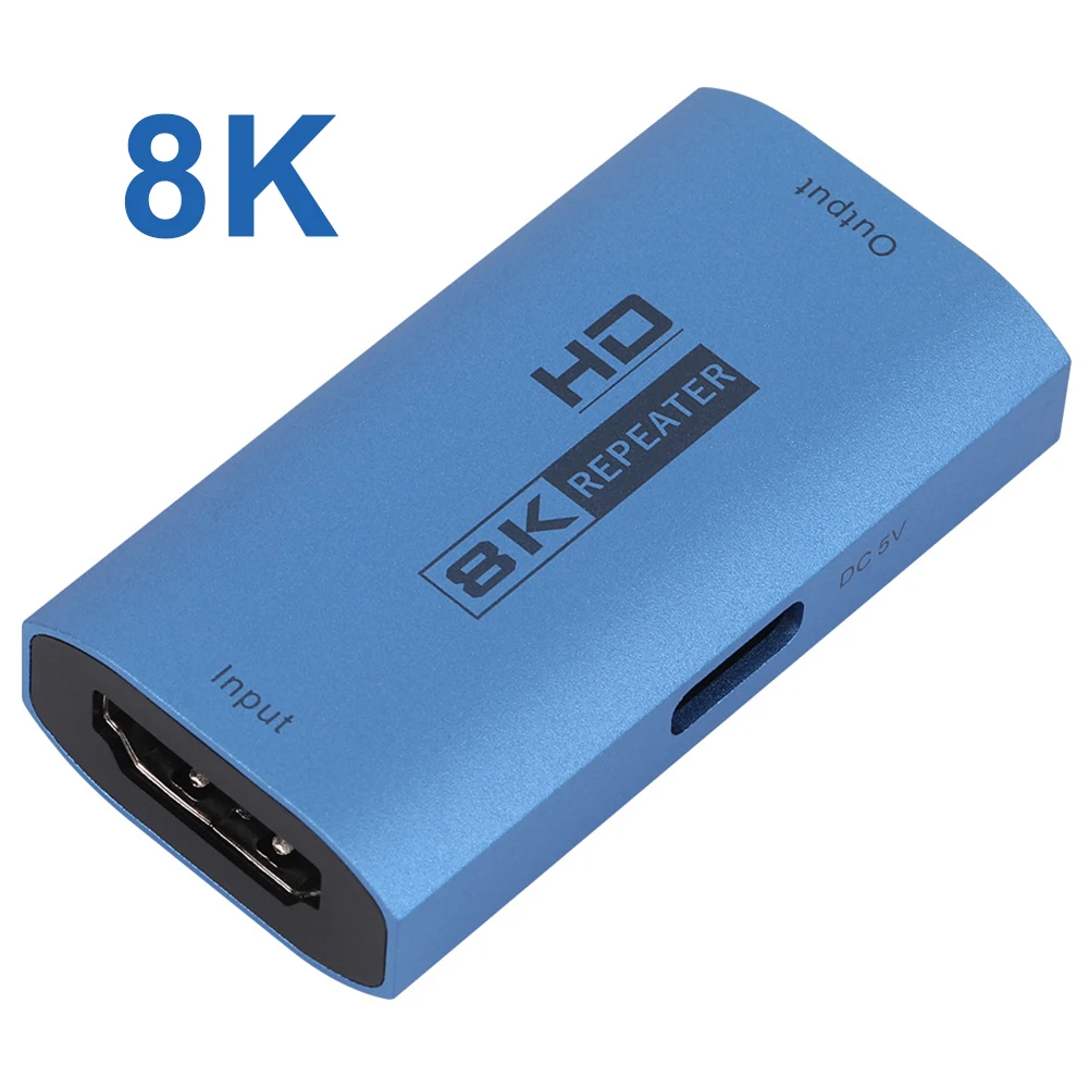 8K Extender Repeater 8K@60Hz HDMI Cable Extender Signal Repeater Amplifier Booster Adapter Hdmi 2.1 HDR 3D Video Converter