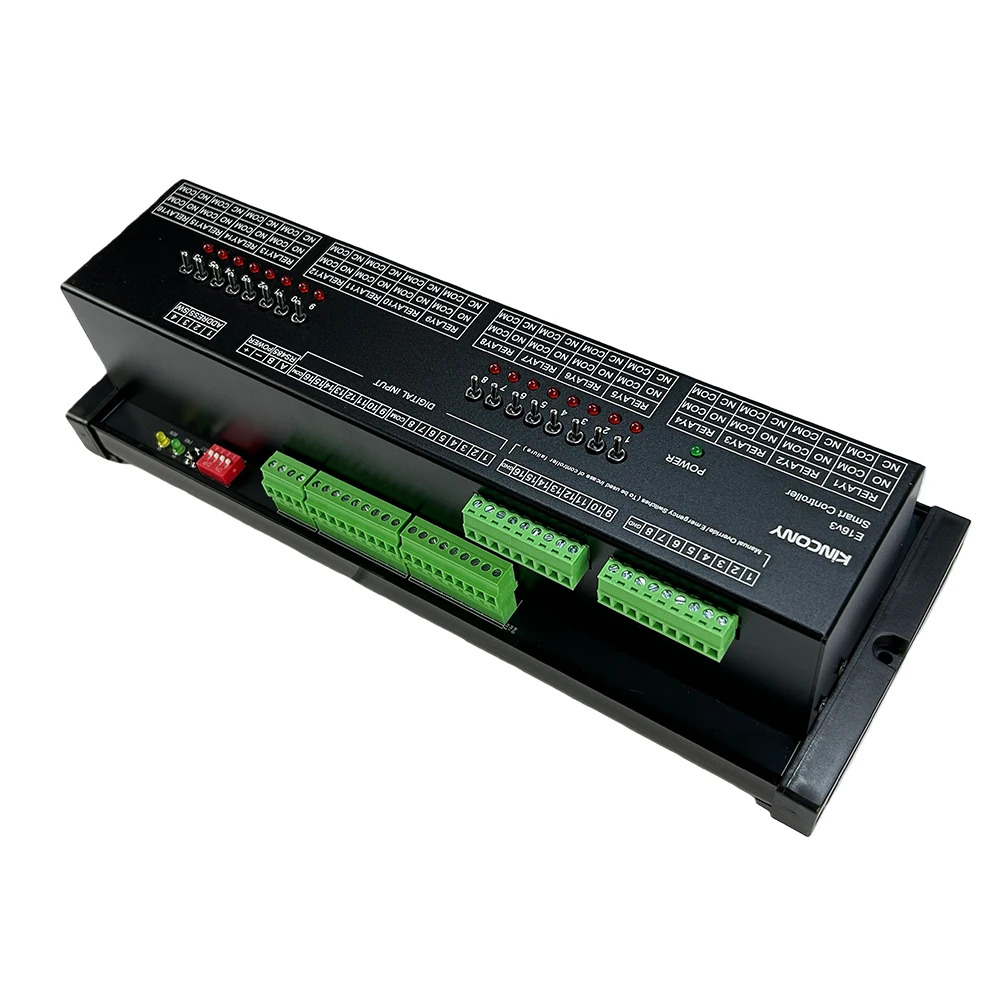KinCony RS485 Modbus Din Rail Relay Module E16v3 (Sealed Miniature Electromagnetic High Power 16A Removable Relay)